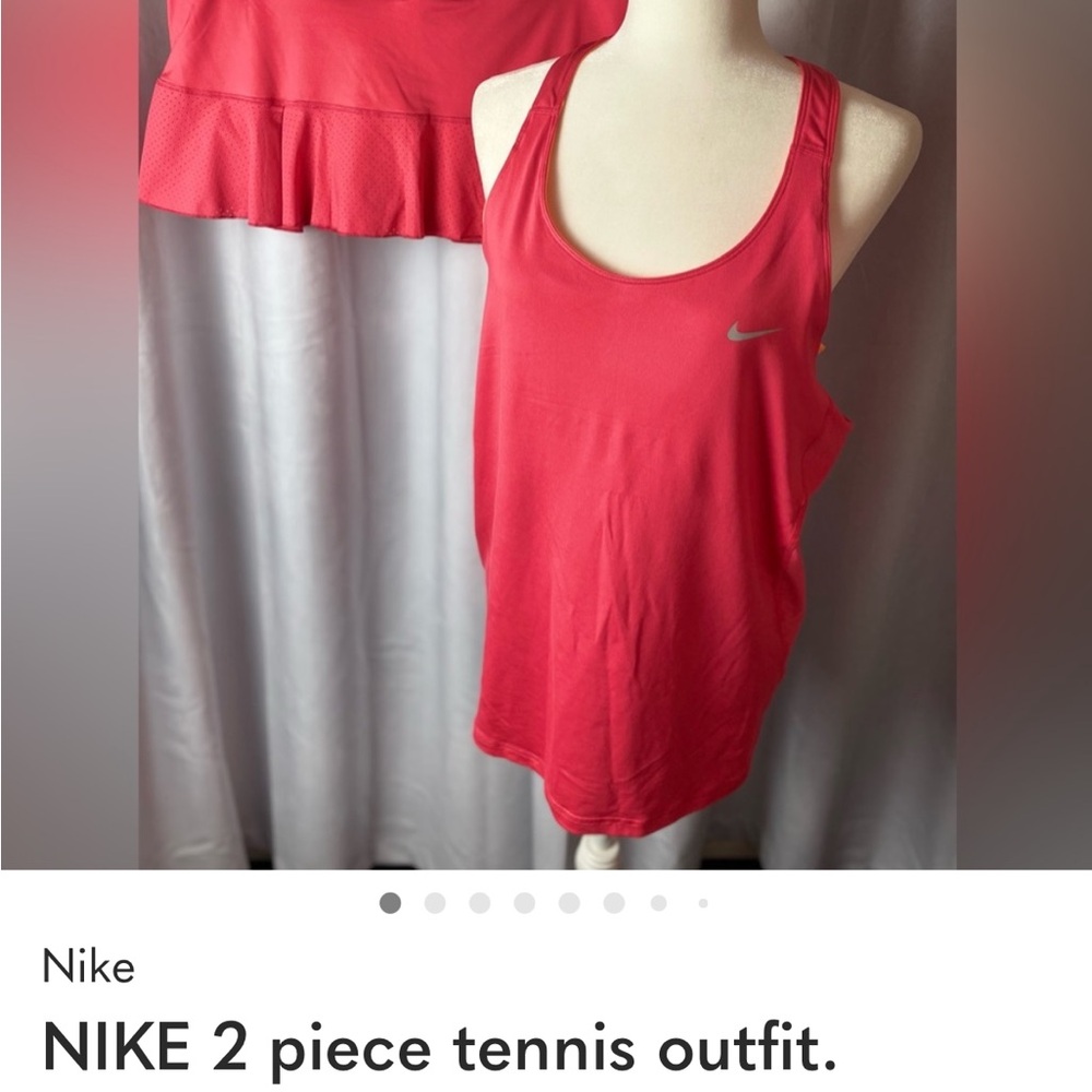 Nike Vibrant salmon and Orange Tennis set top xl